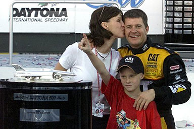 Ward Burton became the 28th different driver to win the Daytona 500. Credit: AP